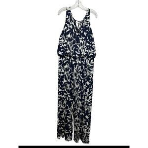 Belle Kim Gravel Rayon Spandex Knit Jumpsuit Floral A4756930 Size Large Tall